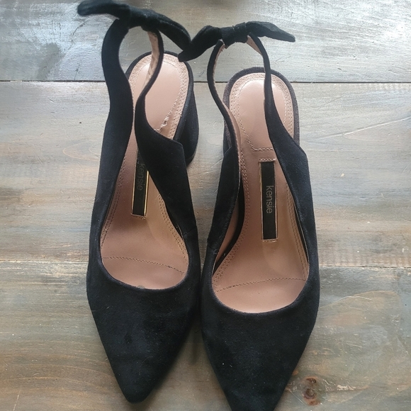 Kensie black leather heels Size 8.5M - Picture 1 of 7